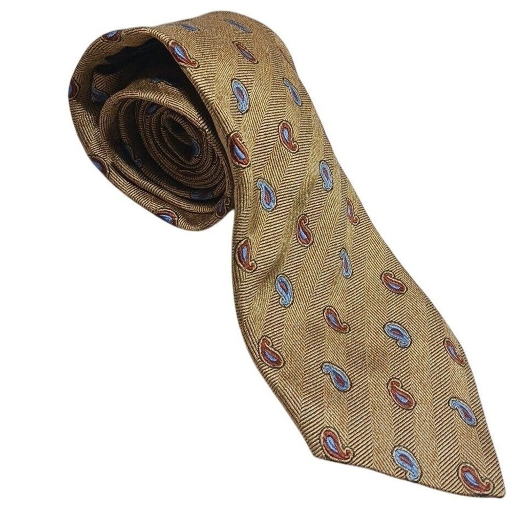 Jos. A. Bank Signature Silk Tie Italy Paisley Classic Prep OfficeWear‎ Formal